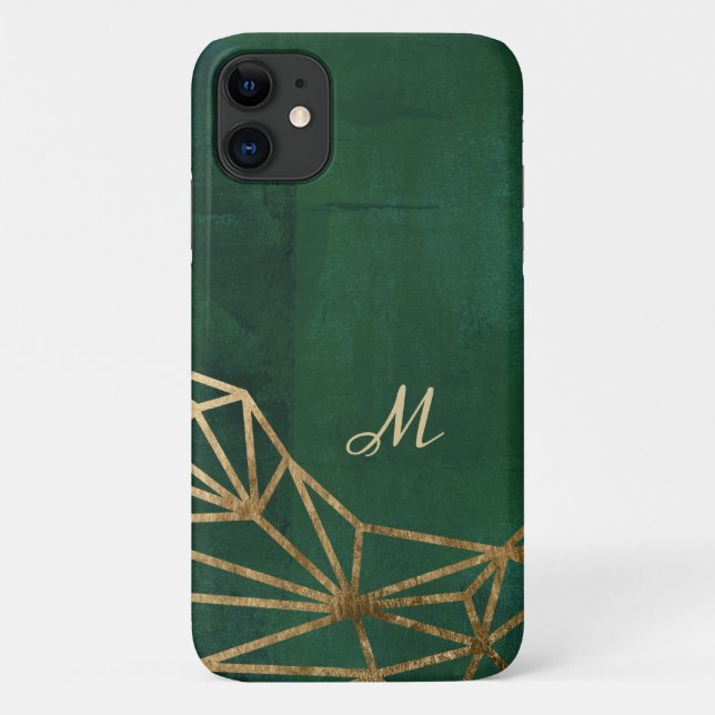 Gold- und Grüne Dschungel-Web Case-Mate iPhone Hülle (Rückseite)