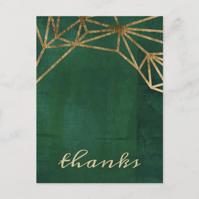 Gold- und Grüne Dschungel-Web Postkarte (Vorderseite)