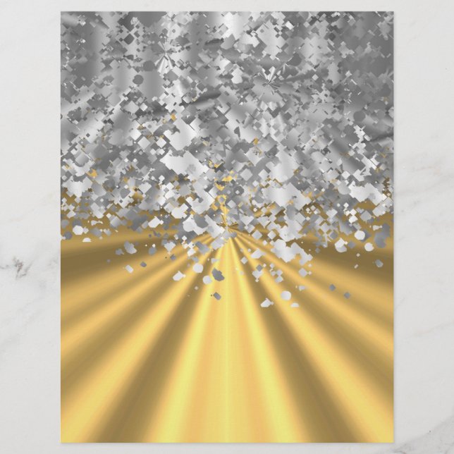 Gold und Imitate Glitzer personalisiert Flyer (Vorne)