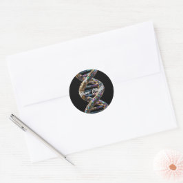 Gold- und Iris-Pearl-Luxus-Wissenschaftsdesign Runder Aufkleber