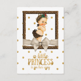 Gold und Leopard Print Girl's Baby Shower Einladung
