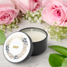 Gold und Navy Hexagon Wreath Calm