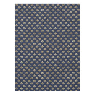 Gold- und Navy-Vintage-Art-Deco-Blumenmuster Tischdecke