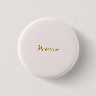 Gold- und Pastellfarbe Kalligrafie Elegant Einfach Button