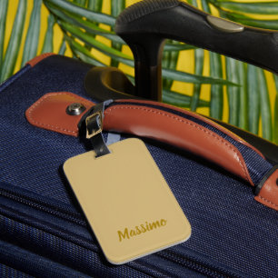 Gold- und Pastellfarbe Kalligrafie Elegant Einfach Gepäckanhänger