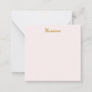 Gold- und Pastellfarbe Kalligrafie Elegant Einfach Mitteilungskarte