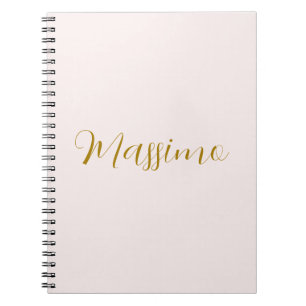 Gold- und Pastellfarbe Kalligrafie Elegant Einfach Notizblock