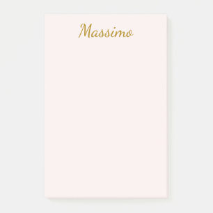 Gold- und Pastellfarbe Kalligrafie Elegant Einfach Post-it Klebezettel