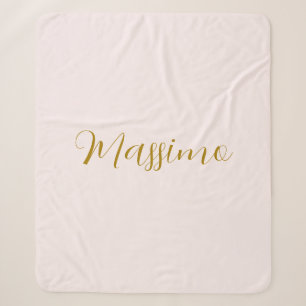 Gold- und Pastellfarbe Kalligrafie Elegant Einfach Sherpadecke