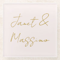 Gold- und Pastellfarbe Kalligrafie Elegant Schlich