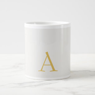Gold- und Pastellfarben-Monogramm Professionelle I Jumbo-Tasse