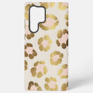 Gold- und Pastellrosa-Leopardenprint Chic Animal Samsung Galaxy Hülle