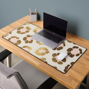 Gold- und Pastellrosa-Leopardenprint Chic Animal Schreibtischunterlage