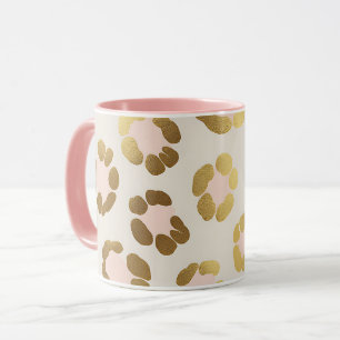 Gold- und Pastellrosa-Leopardenprint Chic Animal Tasse