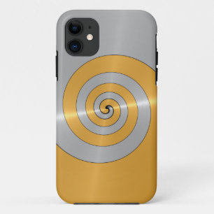Gold und Platinum Stainless Shiny Metal Spiral 3 Case-Mate iPhone Hülle