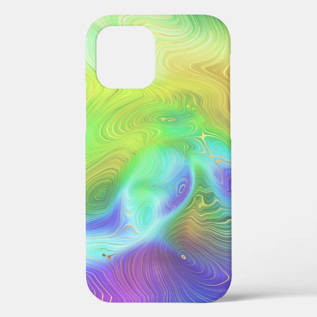Gold und Regenbogen Abstrakt Case-Mate iPhone Hülle (Rückseite)