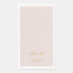 Gold und Rosa Elegante Buchstaben Chefs Custom Serviette