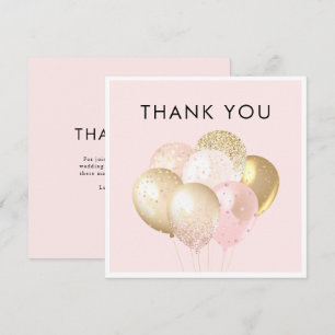 Gold und Rosa Hochzeitsjubiläum Dankeschön Karte