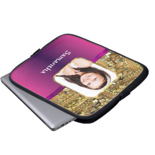 Gold und Rosa Laptopschutzhülle