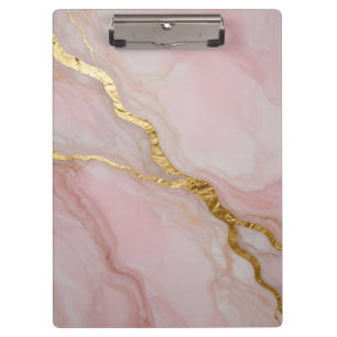 Gold- und rosa Marmortextur Klemmbrett