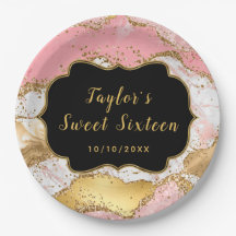 Gold- und Rosa-Sequenzen Agate 16 . Geburtstag