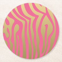 Gold und rosa Zebra-Streifen-Muster