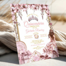 Gold- und Rosé-goldene Tiara Florale Quinceañera