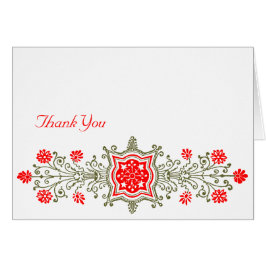 Gold und Rot Barock Custom Dankeschön Card