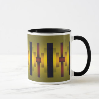 Gold und rote industrielle Blickkaffee-Tasse Tasse