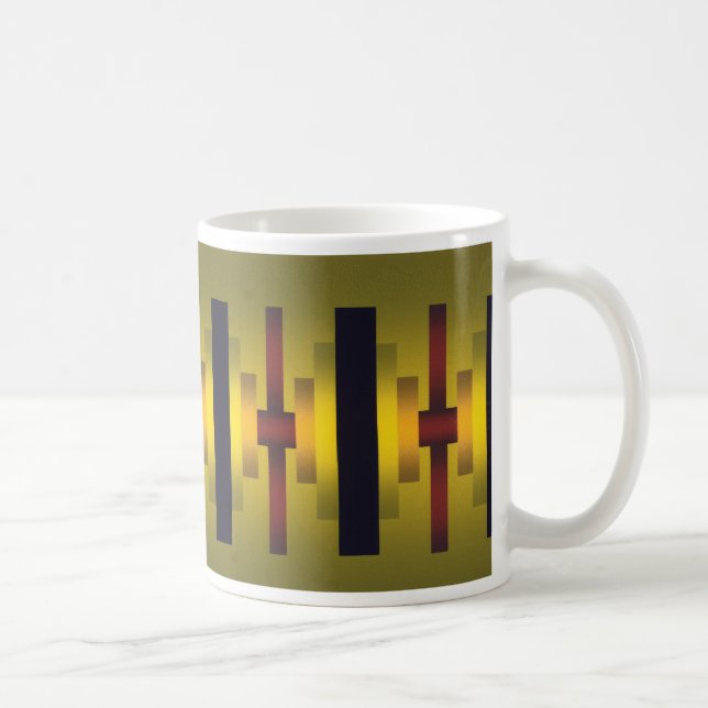 Gold und rote industrielle Blickkaffee-Tasse Tasse (Rechts)