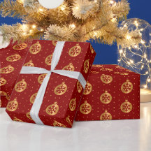 Gold und Rote Weihnachtsschmuck