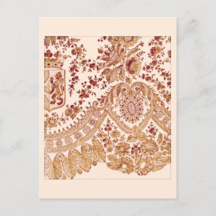 Gold- und roter Spitzenpostkarte Postkarte
