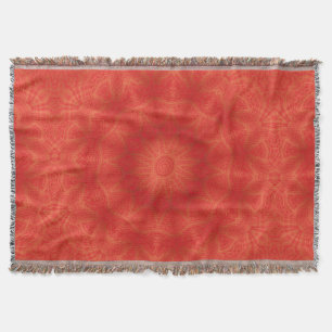 Gold und Rotes Kaleidoskop Decke
