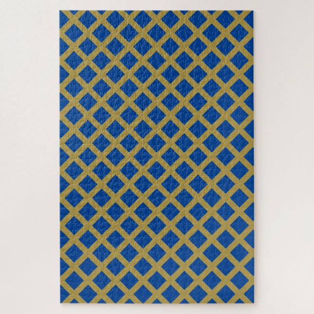 Gold und Royal Blue Lattice (Vertikal)