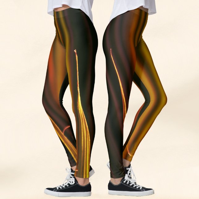 Gold und Schwarz Abstrakt Leggings (Von Creator hochgeladen)