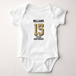 Gold und Schwarz Baby Strampler