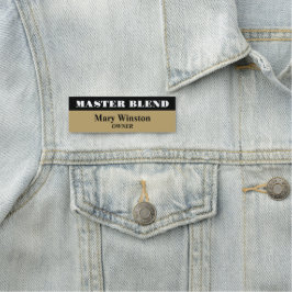 Gold- und Schwarz-Beruflich-Name-Tag Namensschild