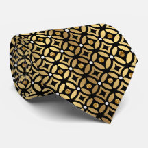 Gold und Schwarz Geometrisches Muster