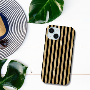 Gold und Schwarz gestreift  Case-Mate iPhone Hülle