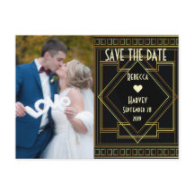 Gold und schwarz großen Gatsby Hochzeit speichern