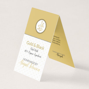 Gold und Schwarz, hausgemachte Bath & Body-Label
