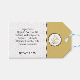 Gold und Schwarz, hausgemachte Bath & Body-Label | Geschenkanhänger