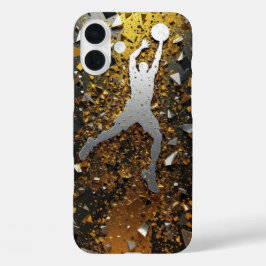 Gold und Schwarz iPhone 16 Plus Hülle