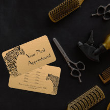 Gold- und Schwarz Jaguar-Termin-Karte