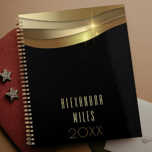 Gold und Schwarz Minimalistisch Moderne Extravagan Planer