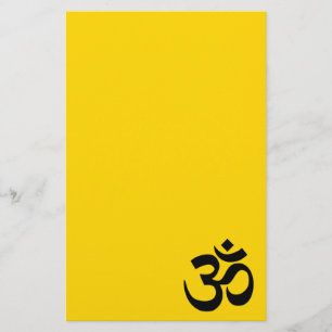 Gold und Schwarz-Om-Symbol