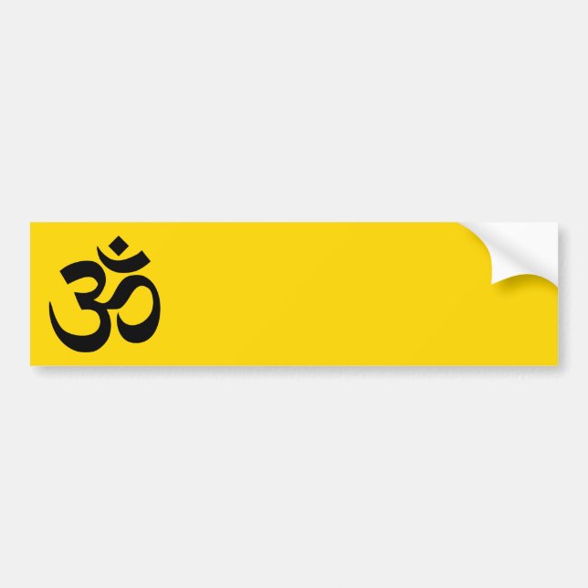 Gold und Schwarz-Om-Symbol Autoaufkleber (Vorne)
