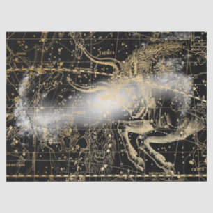 Gold und Schwarz Sternenkarte Serie Design 7 Seidenpapier