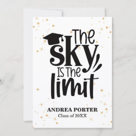 Gold und Schwarz The Sky Is The Limit Party Einladung