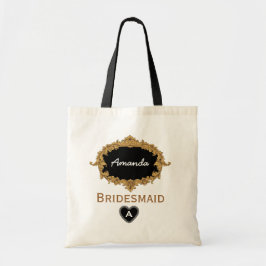 Gold-und Schwarz-Vintager Tragetasche